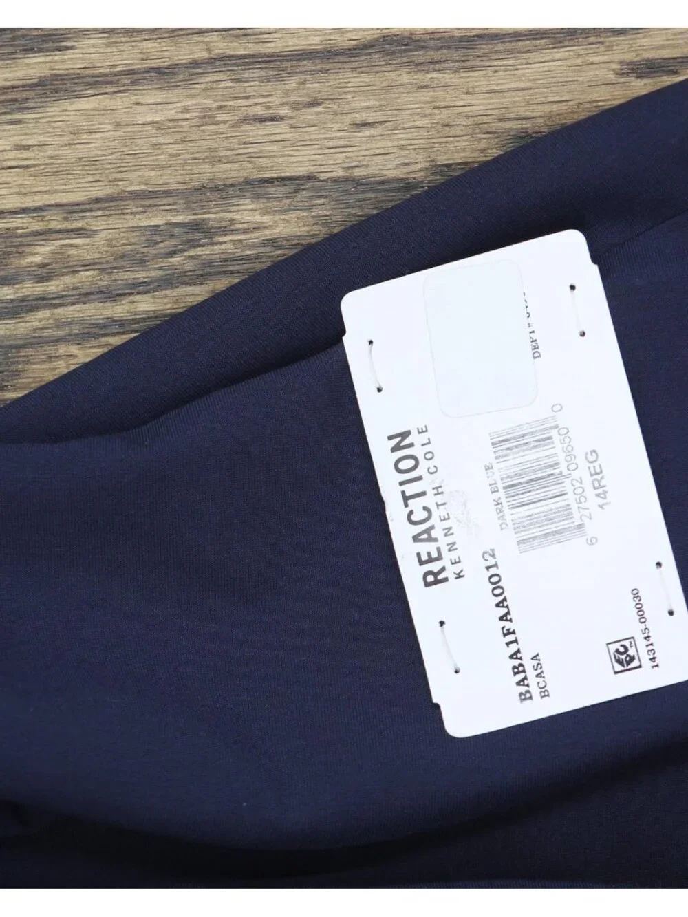 NWT Kenneth Cole Reaction Big Stretch Slim Fit Suit Blazer Jacket Dark Blue 14R